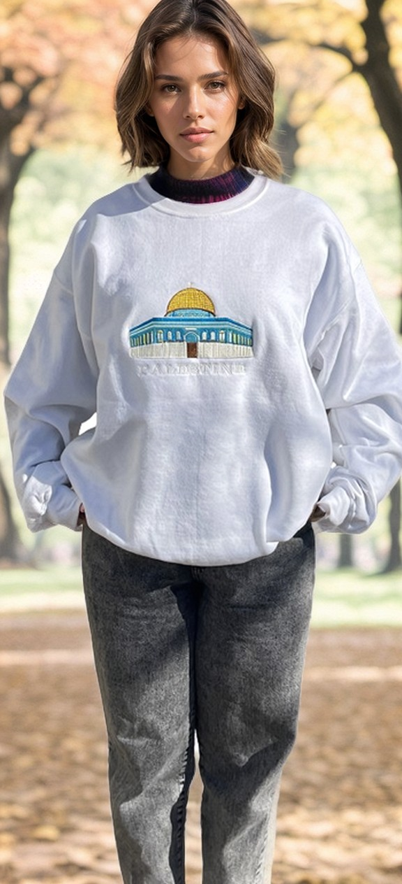 Dome of the Rock Embroidered Crewneck