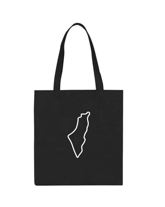 Map of Palestine Embroidered Tote Bag