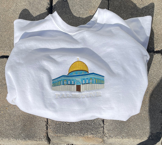 Dome of the Rock Embroidered Crewneck